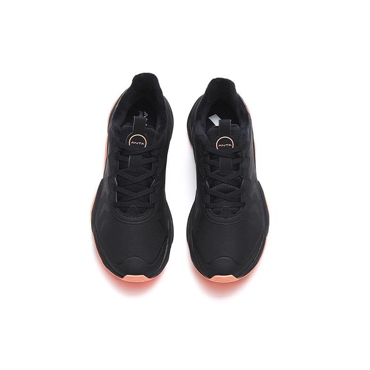 New Anta Keep Moving Cushioned Anti-Slip Wear-Resistant Breathable And Warm Low-Top Running Shoes Women's Black Orange 122245523-3
