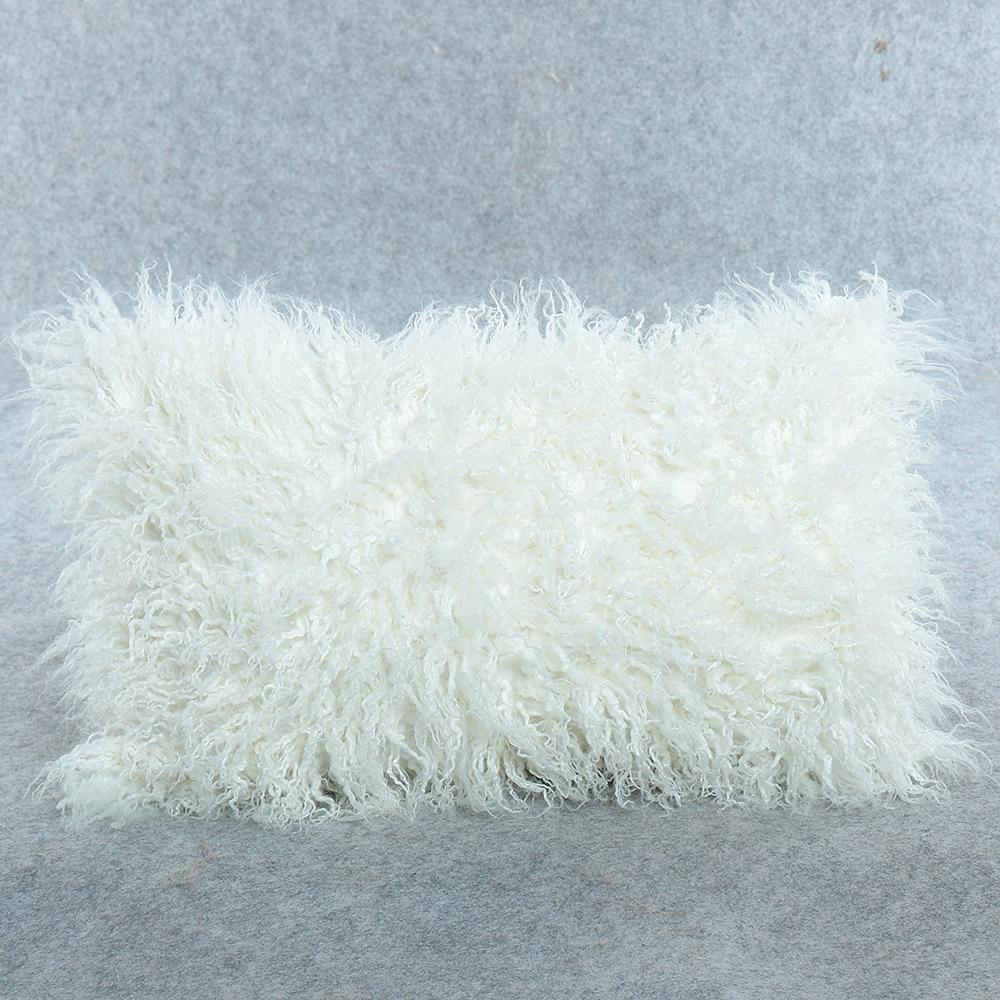 12 X 20 Inch 30 X 50 Cm Decorative New Luxury Series Style Grey Faux Fur Throw Pillow Case Cushion Cover for Sofa Bedroom Car
