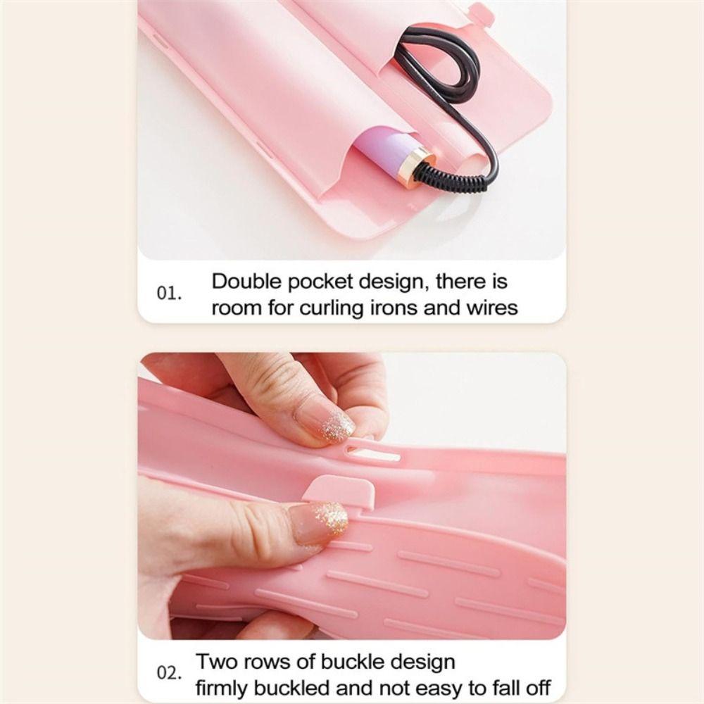 New Silicone Hair Curling Wand Cover Heat Insulation Anti-scald Hair Curling Iron Storage Bag Curling Iron Insulation Mat Travel