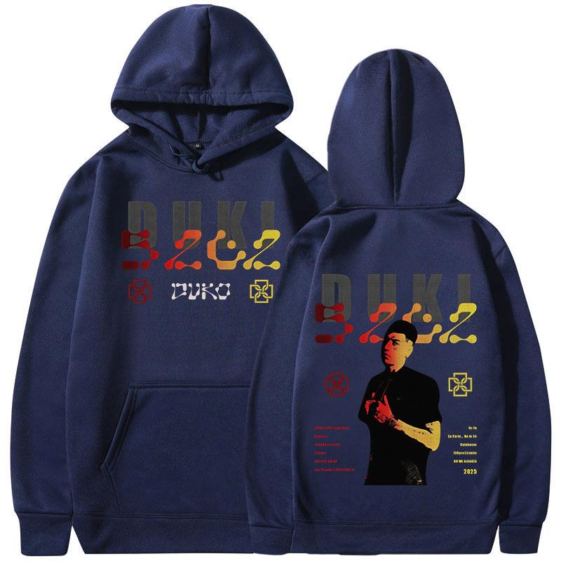 Rapper Duki 5202 MIXTAPE Album 2025 Hoodies Men's Women Clothing Hip Hop Sweatshirts Autumn Winter Fleece Long Sleeve Pullovers