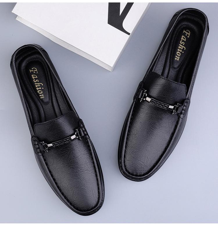 Men's Leather Slip-On Loafers - Casual Flat Driving Shoes In Large Sizes
