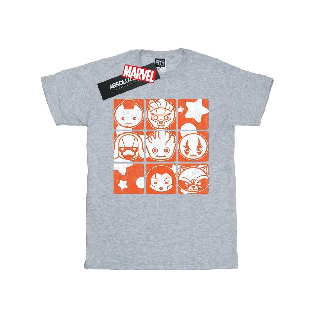 Marvel Mens Kawaii Guardians Of The Galaxy Retro T-Shirt