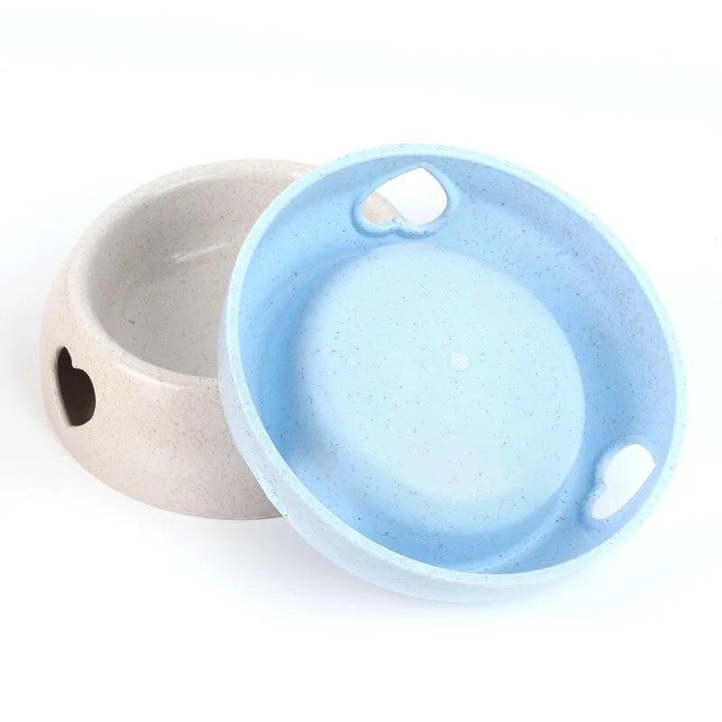 Nontoxic ABS Sweat Heart Solid Pet Dog Bowls Feeding Food Bowl Puppy Feeder Dish Bowl Pet Dogs Supplies Dropshipping 2 Size