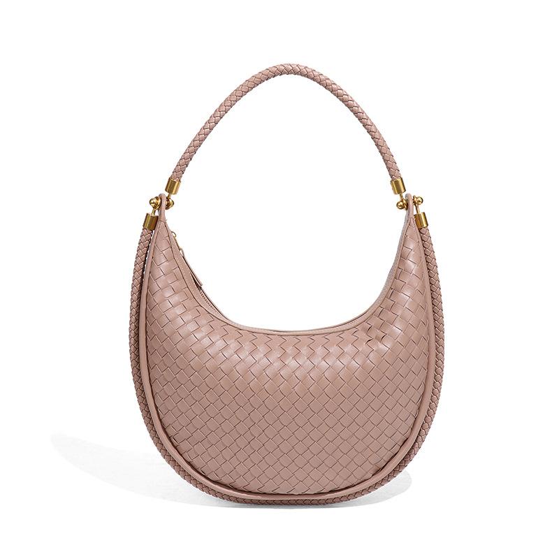 Handwoven Crescent Moon Bag Stylish Women s Crossbody Purse Hobo Bag Shoulder Bag with Adjustable Strap