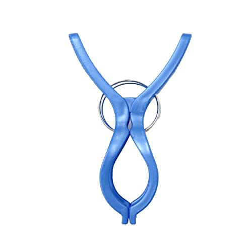 Towa Sangyo Neosul Double Spring Clothespins, Wide Pole Pinch, White/Blue, Approx. 6.4 x 3.9 x 9.5 cm, Pack of 6