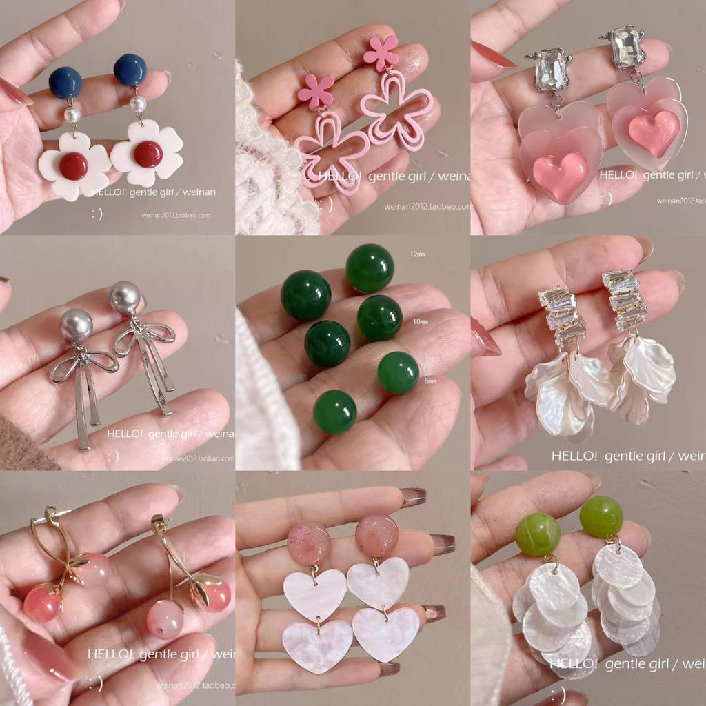 2024 Trendy Colorful Flower Stud Earrings for Women - Summer Fresh Design