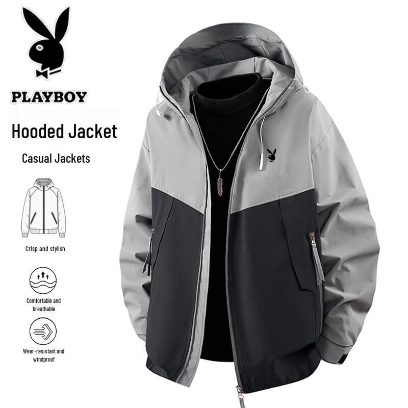 Мужская повседневная спортивная куртка-толстовка PLAYBOY для активного отдыха L