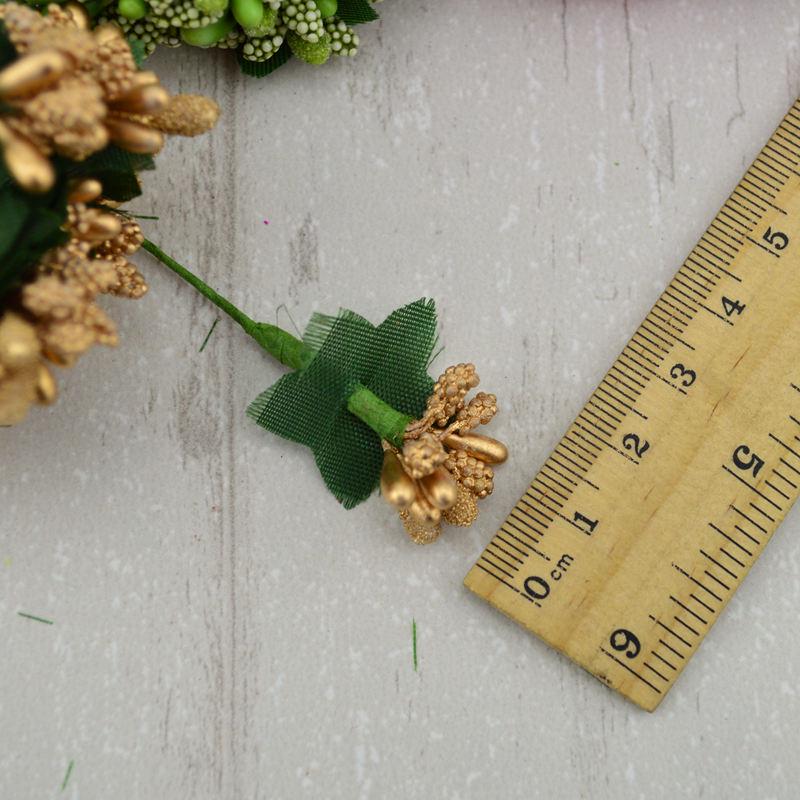 12Pcs/lot Artificial Flowers Stamen Handmade Cheap Wedding Decor Diy Wreath Needlework Gift Box Scrapbook Fake Flowers Ornaments