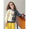 Brand Children's Clothing Export Autumn and Winter New Style Girls' Pure Cotton Fine Wool Cartoon Sweater Small and Medium-Sized Warm Baby Clothes