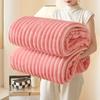 Solid Thickened Wide Striped Flannel Multifunctional Blanket, Can Be Used As Bed Sheet Cover Blanket, Sofa Blanket,nap Blanket