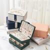 3 Layer Jewelry Storage Box Organizer with Lock Portable Travel Jewelry for Case Women's Jewelry Box Earrings Necklace