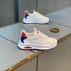 Men's 2024 Summer White Mesh Breathable Thick Sole Height-Increasing Casual Dad Sneakers