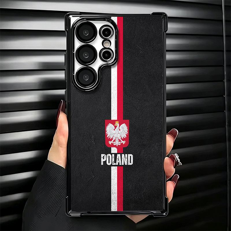 Poland Flag White Red Soft Phone Case For Samsung Galaxy S26 Ultra S25 Edge S24 FE S23 Plus S22 S21 + S20 Plating Anti-Fall Fund