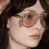 Women's Aviator Oversized Metal Frame Sunglasses, High-end Retro Style, Men's Sunglasses