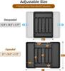ukeetap Extra Large Expandable Silverware Organizer, BPA-Free Food-Safe Cutlery Flatware Organizer, Kitchen Utensil Drawer Organizer, Adjustable
