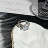 French Luxury Daisy Enamel Open Ring for Women - Chic, Cool, and Simple Design