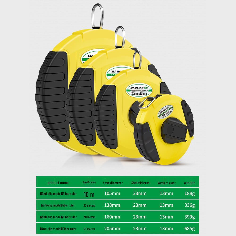 Non-Slip Engineering Cloth Tape Measure: Soft Ruler for 20, 30, 50, 100 Meters