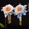 Ancient Floral Hair Stick Tassel Flower Hair Comb Classical Hanfu Headwear  Children