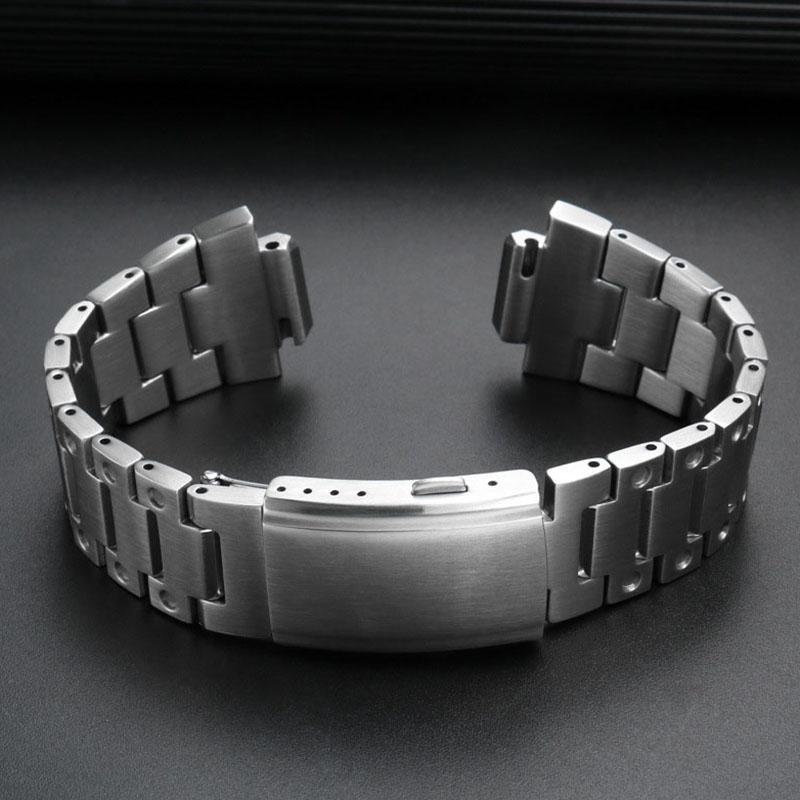 Para Casio Gshock GW-M5610 DW5600 GA2100 GM5600 GM2100 GW-5000 G-5600 Pulseira de Relógio Pulseira de Aço Sólido Pulseira de Relógio de Aço Inoxidável