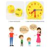 Time Teaching & Demonstration Clock Model Including 1 Count Plastic Clock & 3 Counts Dices Math Learning Toys For Kids Christmas