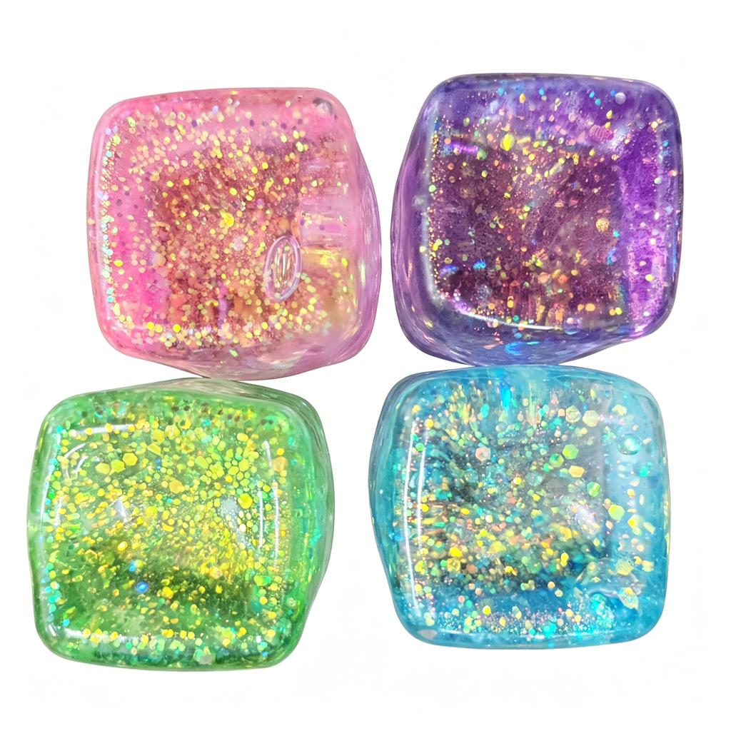 Maltose Ice Cube Stress Squeeze Toy - Polar Light Slow Rebound TPR Decompression Block