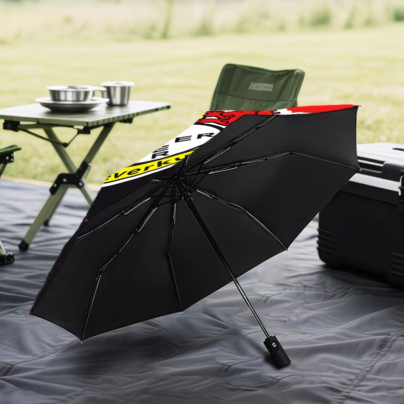 1PC Bayer Football Club Printed Umbrella Folding Umbrella, Automatic Umbrella 8-Frame for Travel, Camping Fan Gifts Christmas Gifts