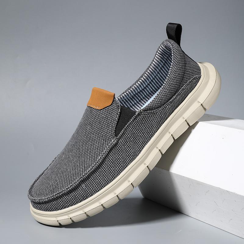 Fashion British Style Men Canvas Outdoor Casual Loafers Fashion Slip on Soft Flats Simple Comfy Handmade Driving Boat Shoe Designer Shoe