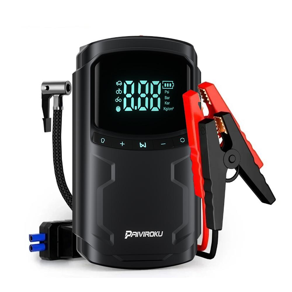 

Автомобильный пуско-зарядное устройство 5000А 150PSI с компрессором, Насос для шин, Большой ЖК-дисплей, Светодиодный фонарь, для Автомобилей, Велосипеда и Мотоцикла YL03