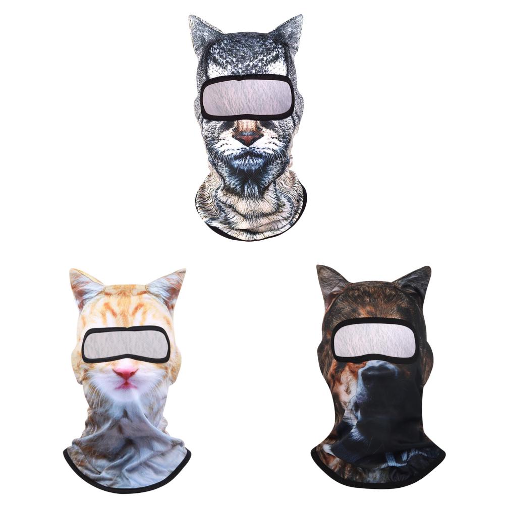 5/1 Stück 3D Stehohren Tier Sturmhaube Gesichtsmaske für Musikfestivals Raves Ski Cosplay Party Outdoor Sonnenschutz Sturmhaube Hut