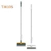 Cleaning Floor Brush Rotatable Scrub With Long Handle Grout Brush Scrape Vshape Stiff Bristle Cleaning Brush With Squeegee