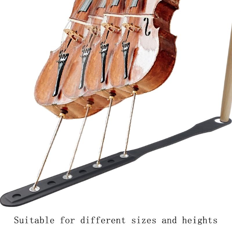 Verstellbarer PU-Leder Cello Endpinhalter Spikes Bodenschutz Endpinstopper für Zuhause Endpinauflage Cello Rutschfestes Pad