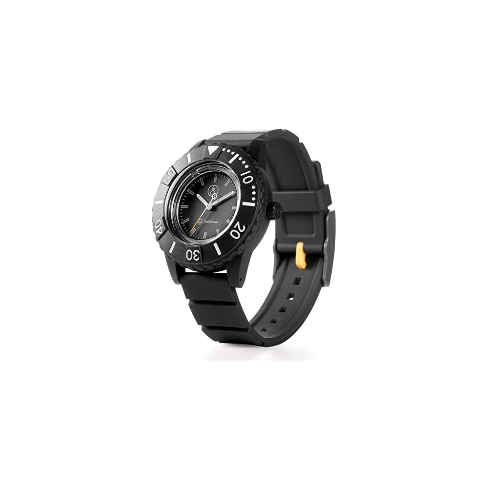 Q&Q SmileSolar Analog Diver's Watch Solar Waterproof with Urethane Strap Men's Black