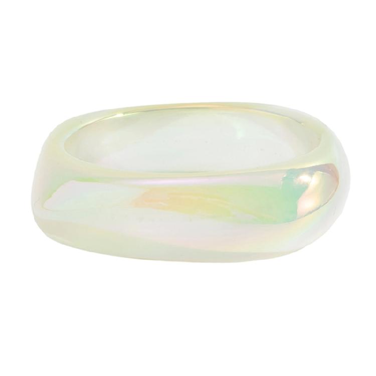 Unique Handcrafted Resin Art Bracelet Geometric Irregular Shape Pearlescent Colorful Lightweight Wrist Band Accessory