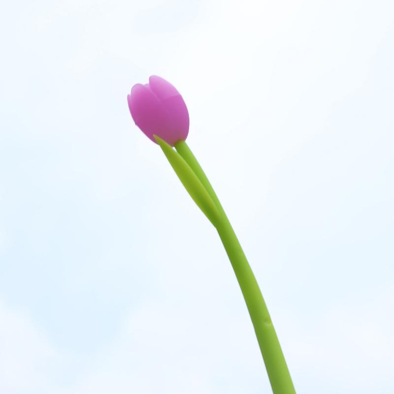 Color Changing Tulip Gel Pens Cute Discolor Floral Black Ink Neutral Pens Korean Stationery Holiday Gifts Office Supplies