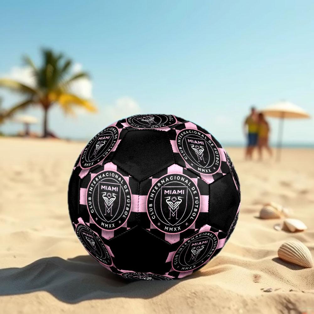 1pc Inter Miami CF Soccer Ball Size 5 Indoor Soccer Ball Fashion Colorful Backyard Game - Great For Sports Fans Gift HE26