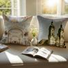 Classical AAbbey Of SSaint Gall Cushion Cover Pillowcase Antidustmite Invisible Zipper Short Plush Sofa Cushion