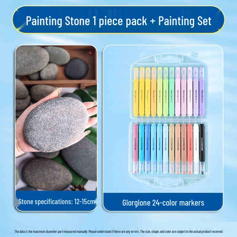 Hand-Painted Pebble Set for Kids - DIY Art & Craft Kit