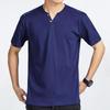 Men's Solid Color V-Neck Short Sleeve Summer T-Shirt