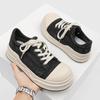 Breathable canvas shoes New niche big head thick sole thick sole heightening casual shoes X