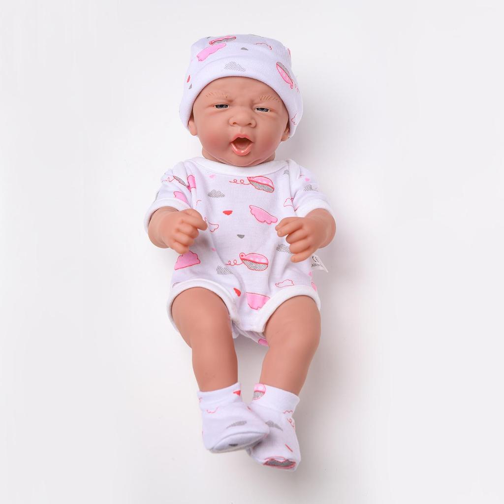 35cm Crying Silicone Reborn Baby Doll with Multiple Expressions - Realistic Children's Toy Gift