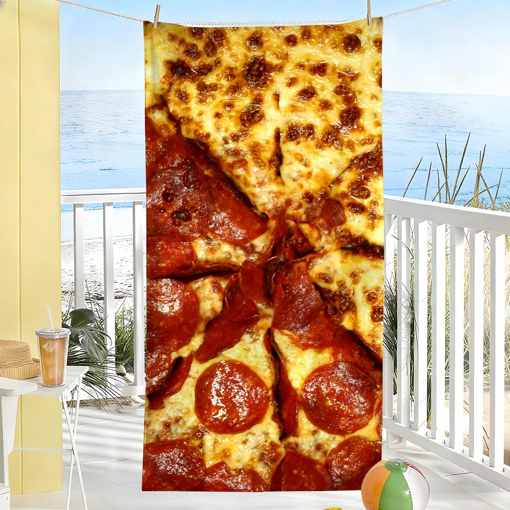 Shanika Chen Fun Pizza Mexican Taco Tortilla Towel Soft Pool Gift For Travel Gym Shower Camping Quick Dry Sports Large Beach Towels