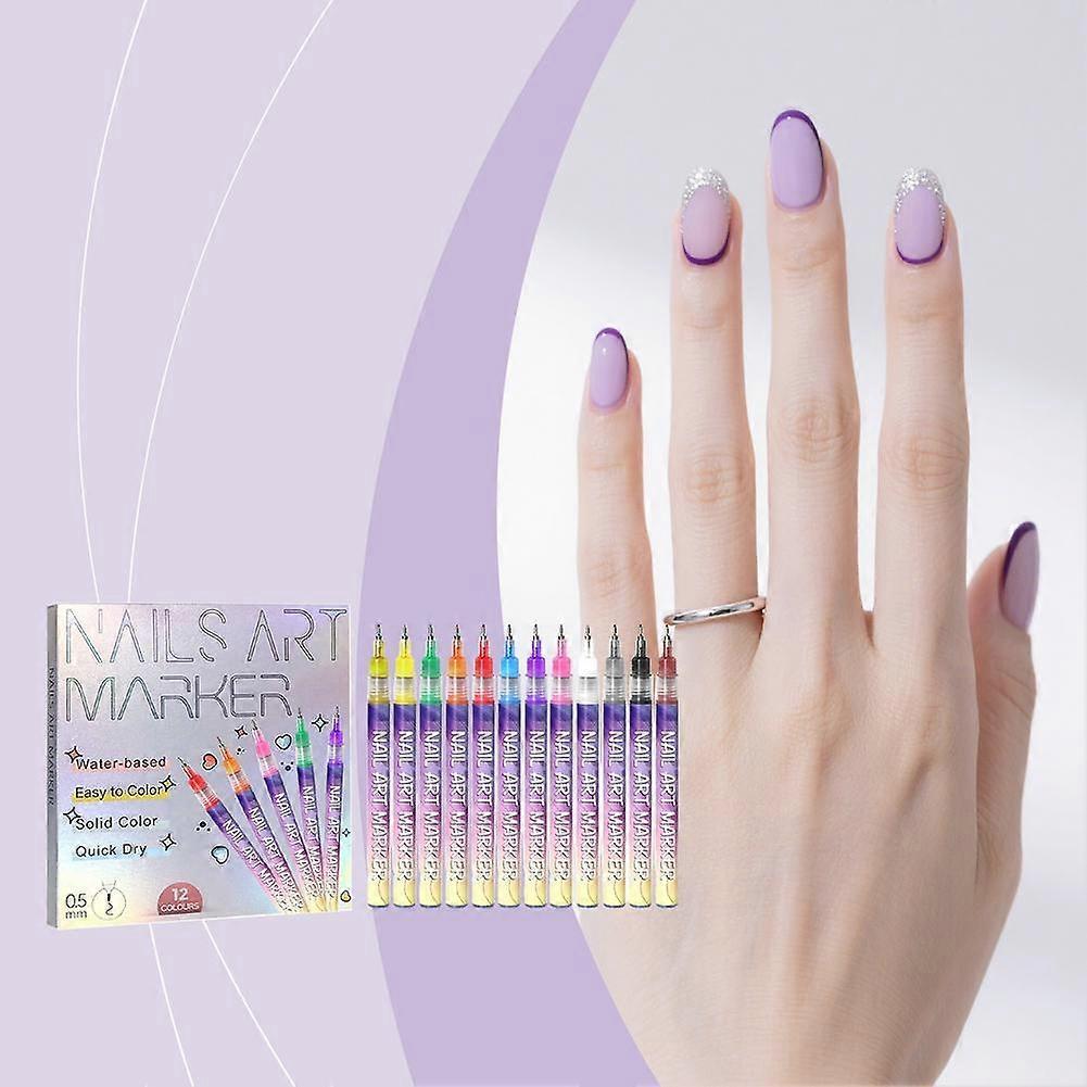 Nail Art Graffiti Pen Set Quick-Drying Long-Lasting Fine Tip Craftsmanship