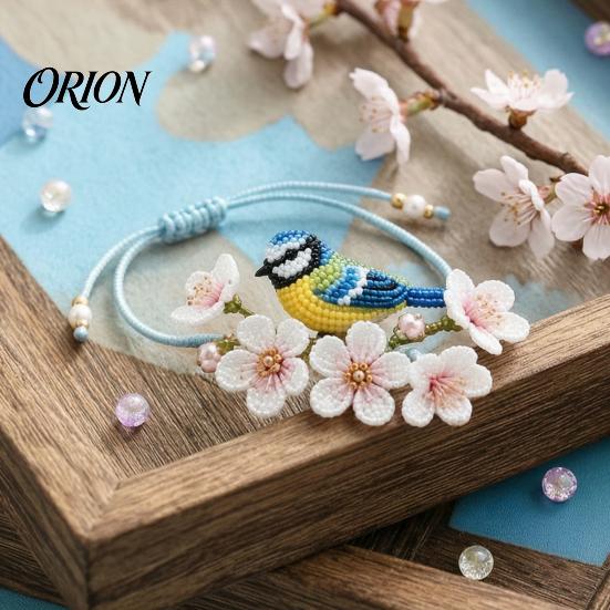Portable Arts Crafts for Adults DIY Beaded Bracelet Making Kit, 3D Hummingbird Butterfly Fox Relaxing Hobbies Stress Relief Craft Beginner-Friendly