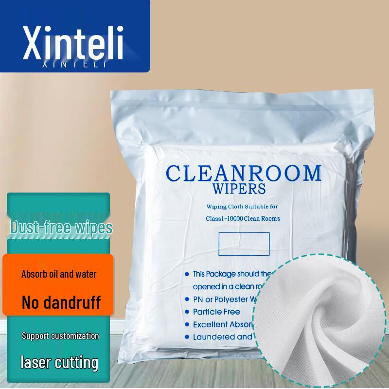 XINTELI Industrial Dust-Free Microfiber Cleanroom Wipes 4x4 inches, 400 sheets