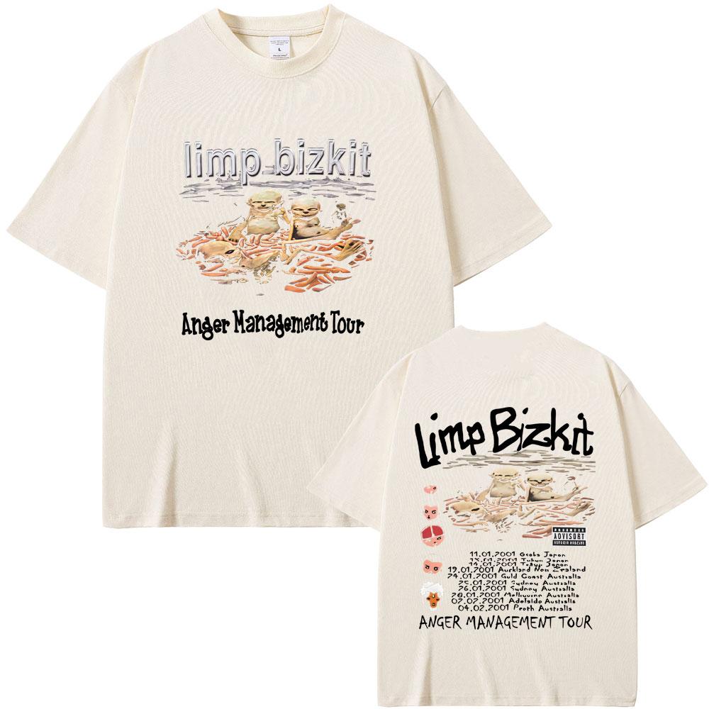 90er Rockband Limp Bizkit Anger Management Tour T-Shirts Sommer Herren Damen Lässig Baumwolle Streetwear Unisex Hohe Qualität T-Shirt