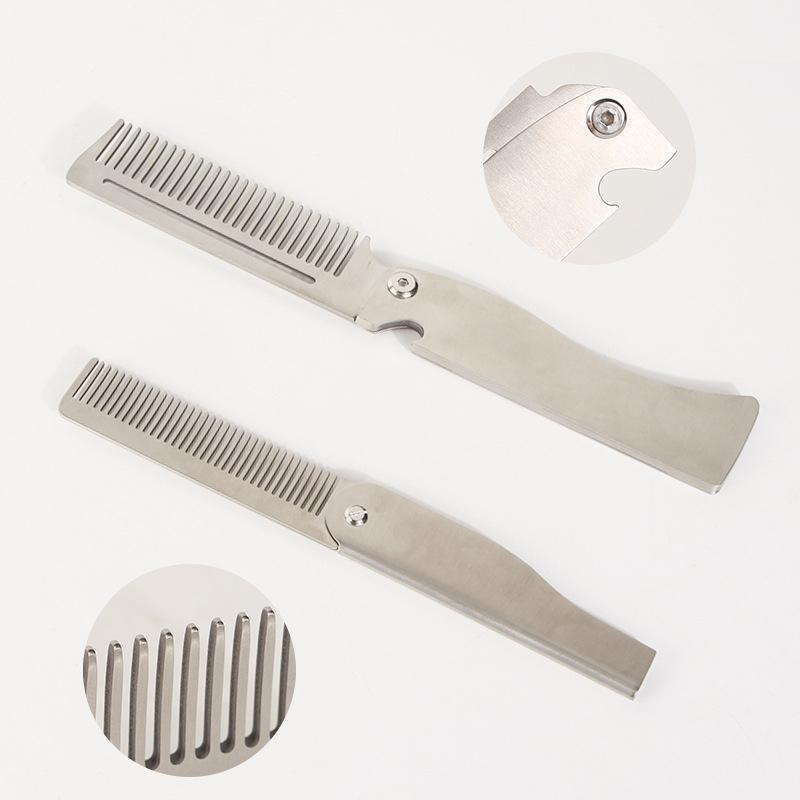 1Pcs Portable Beard Combs Portable Folding Pocket Combs For Men Oil Head Hair Styling Product Combs For Man Women