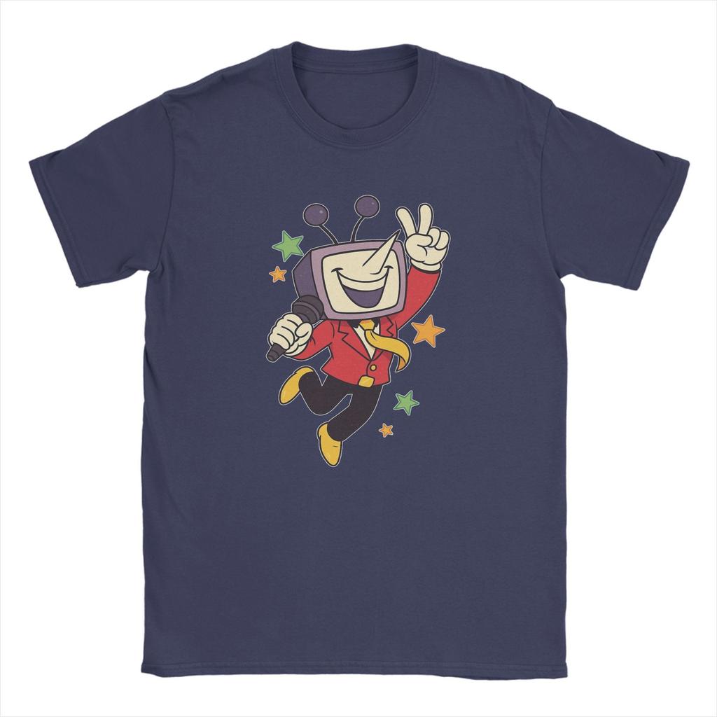 Mr Tenna Deltarune Spiel T-Shirts für Herren 100% Baumwolle Freizeit-T-Shirt Rundhals T-Shirts Kurzarm Kleidung Geschenkidee