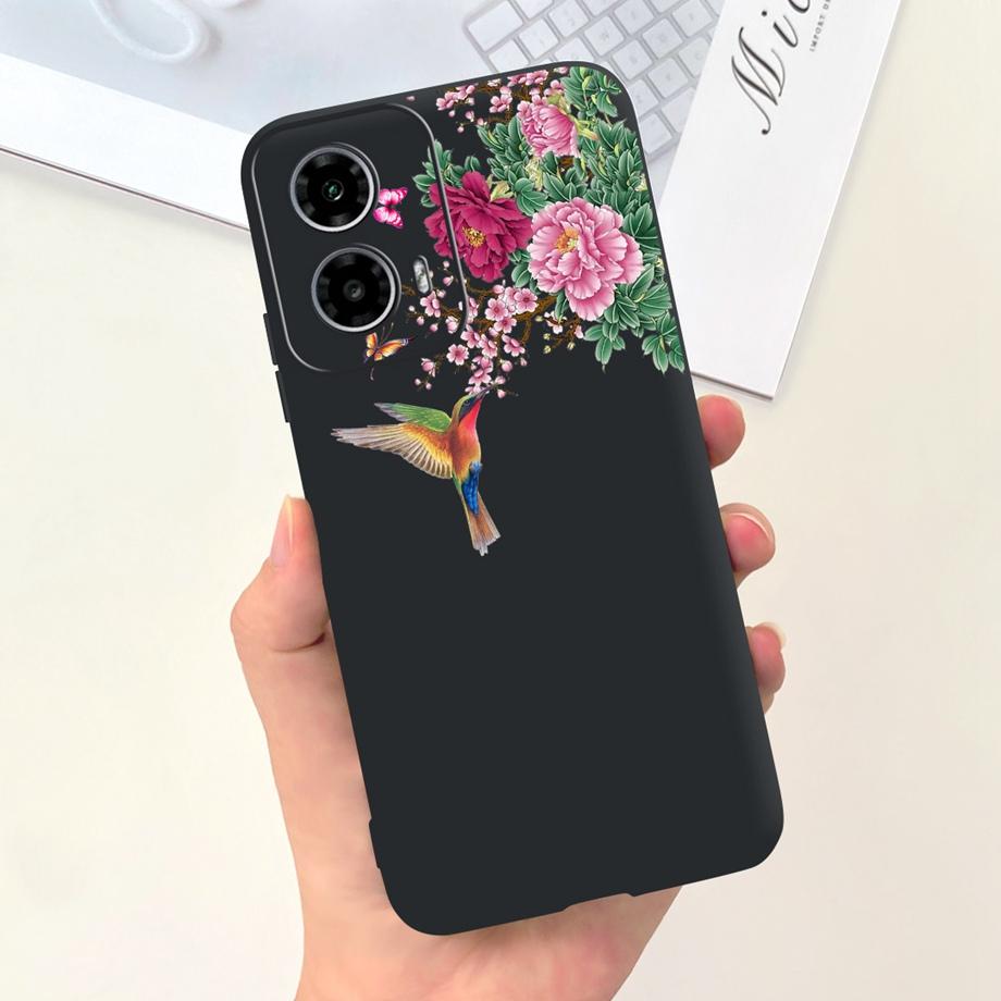 For Moto G34 5G Case Soft Silicone Shockproof Women Daisy Flower Back Cover for Motorola Moto G24 Power TPU Capas for Moto G04