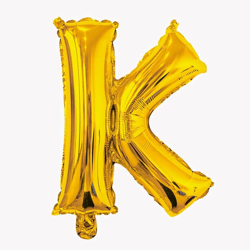 32-Inch Gold English Alphabet Aluminum Film Balloon Birthday Party Decoration Balloon Wedding Decoration In The Letter Helium Floating