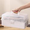Storage Box Storage Container Capacity Multi-layer Folding Organizer Box with Handle for Paint Brushes Sewing Supplies Sundries